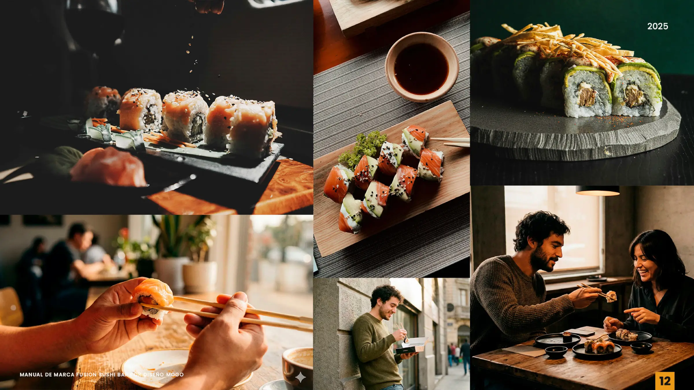 Manual de identidad: señalética, uniformes y ambientación, trabajo de fusion sushi quillota