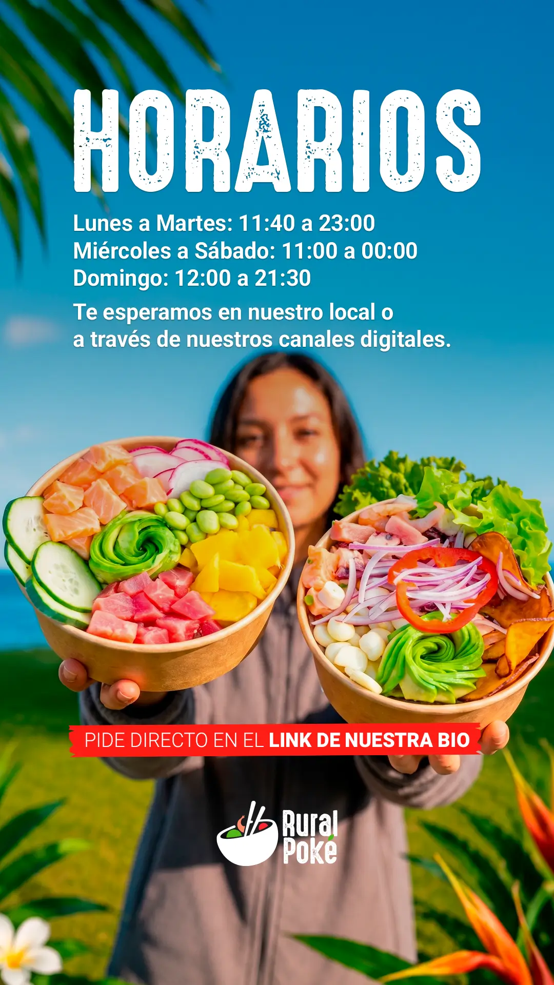 Historia Ruralpoke con horarios de atención