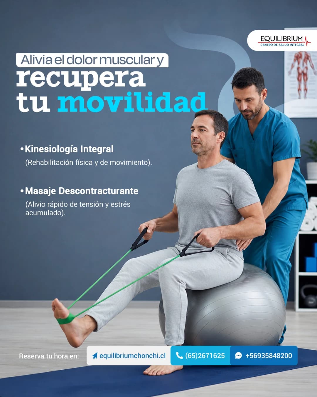 Pieza de especialidad: kinesiología motora y masoterapia de rehabilitación, trabajo de equilibrium chonchi