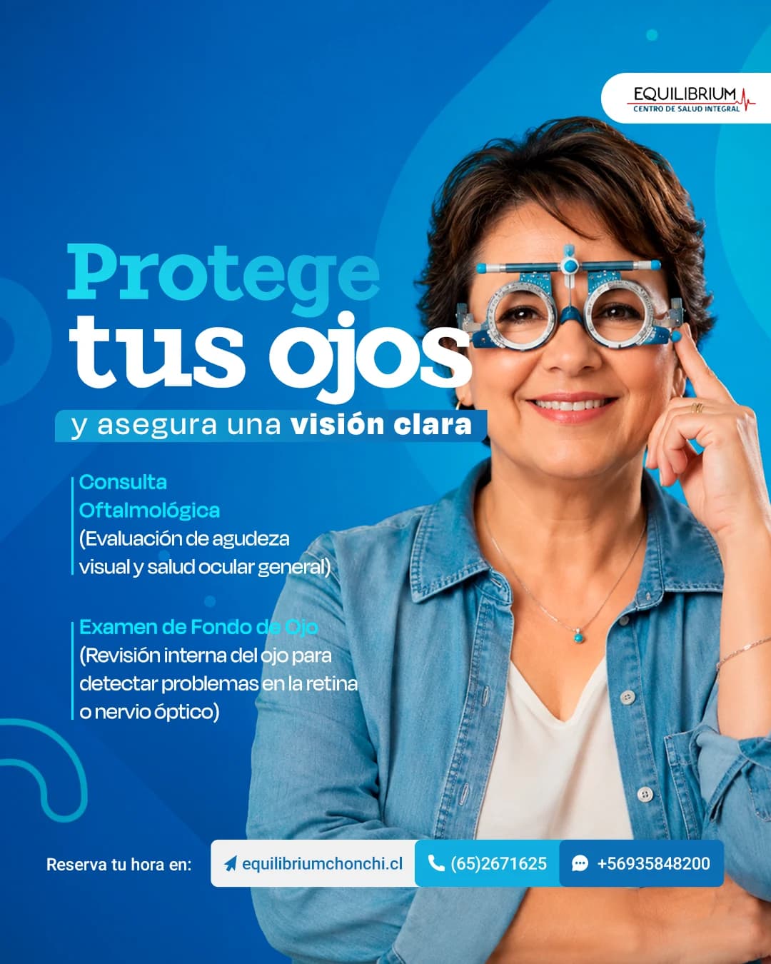 Pieza de especialidad: salud visual integral y optometría clínica, trabajo de equilibrium chonchi