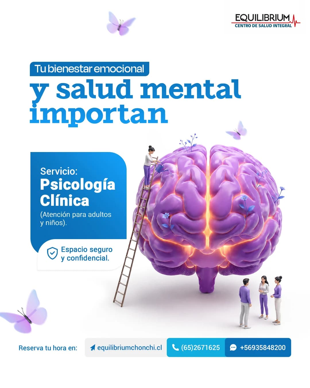 Pieza de especialidad: psicología clínica para adultos, jóvenes y niños, trabajo de equilibrium chonchi