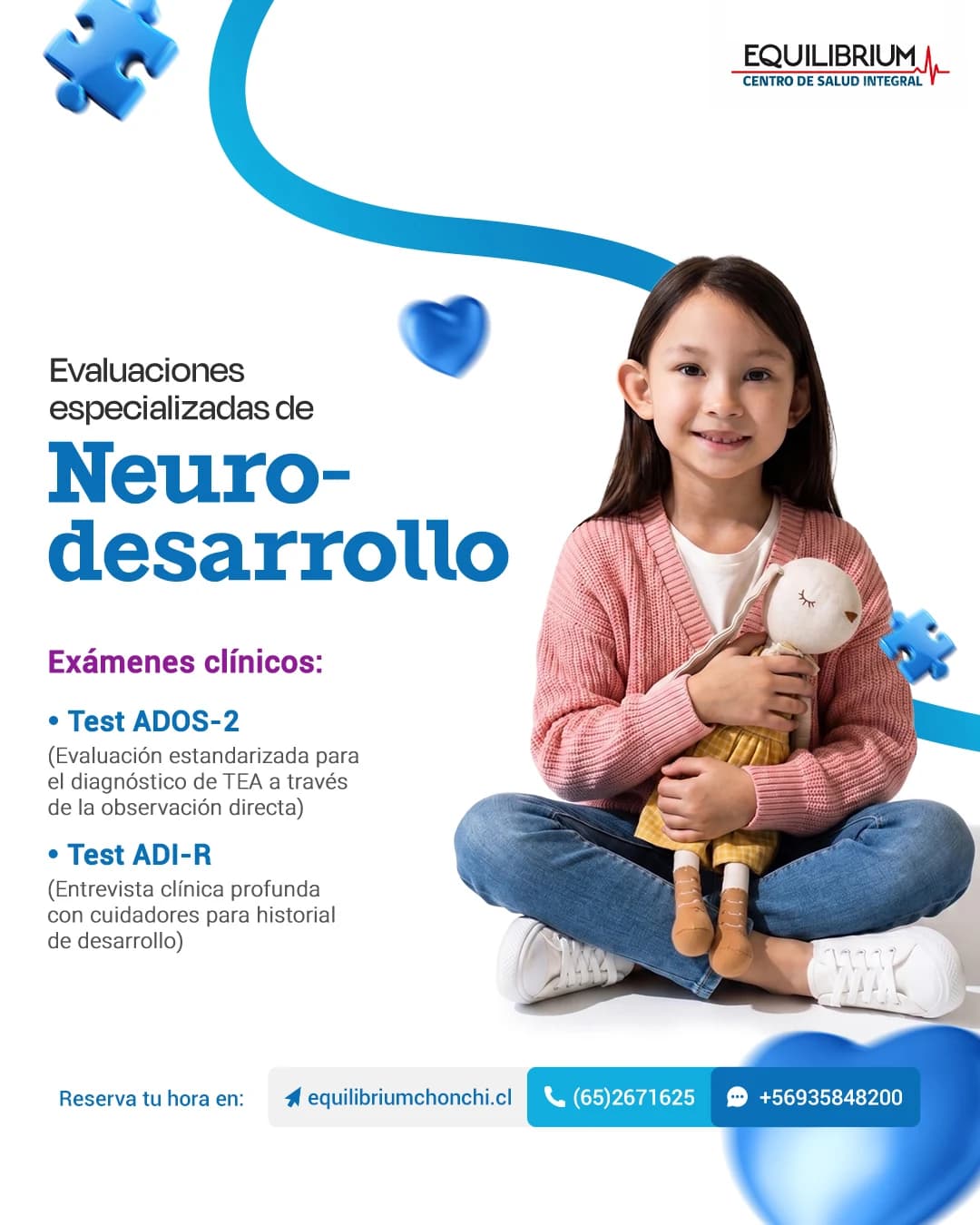 Pieza de especialidad: evaluaciones del neurodesarrollo y terapia ocupacional, trabajo de equilibrium chonchi