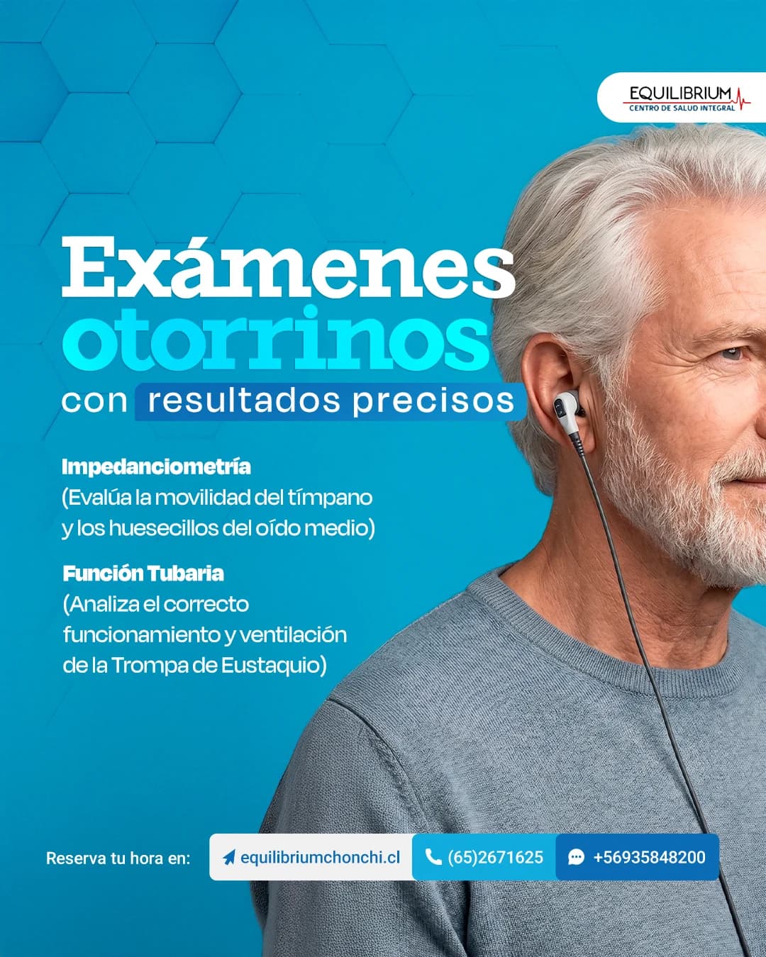 Pieza de diagnóstico: exámenes avanzados de oído medio e impedanciometría, trabajo de equilibrium chonchi
