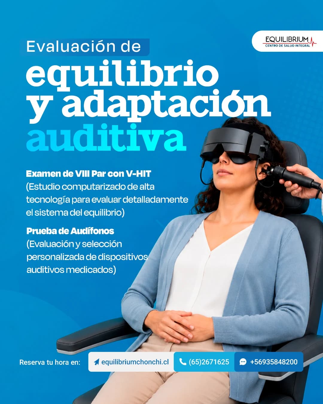 Pieza técnica: diagnóstico vestibular avanzado y pruebas de equilibrio, trabajo de equilibrium chonchi