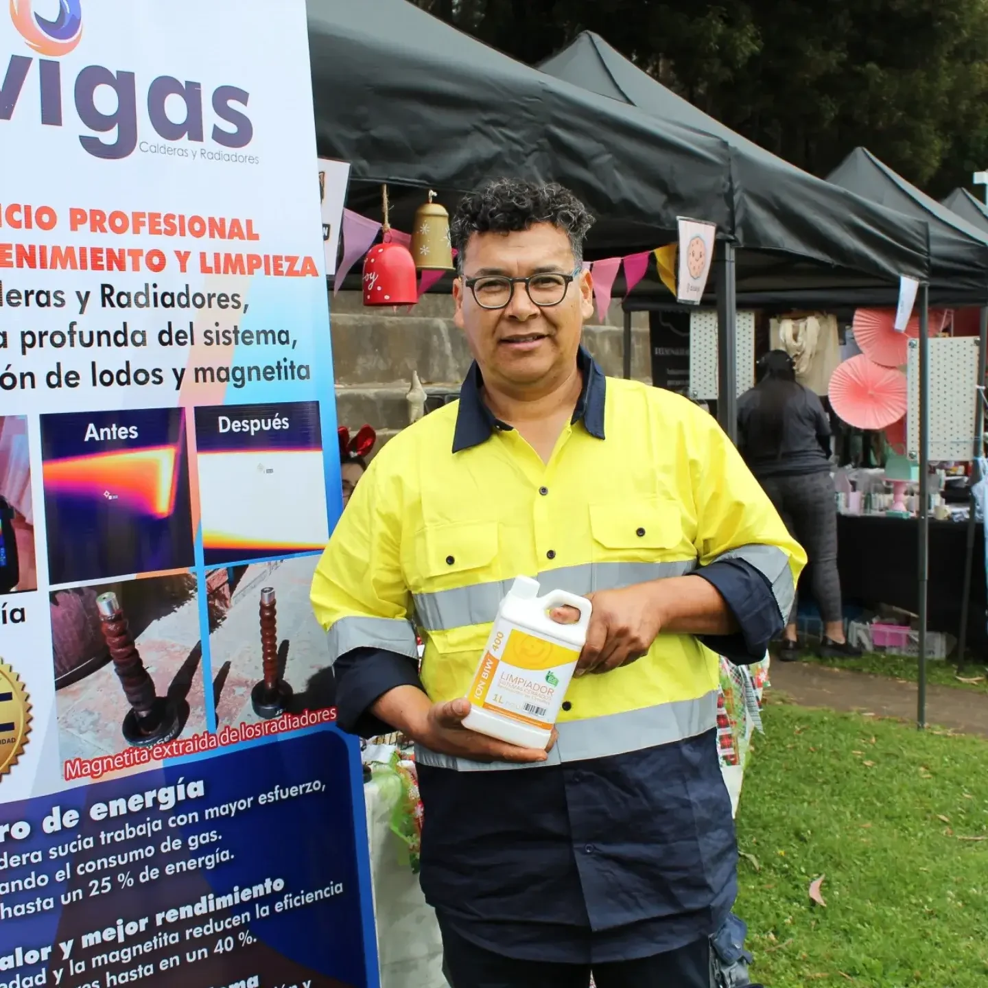Fotografía de retrato profesional en terreno para el fundador de Evigas, trabajo de evigas