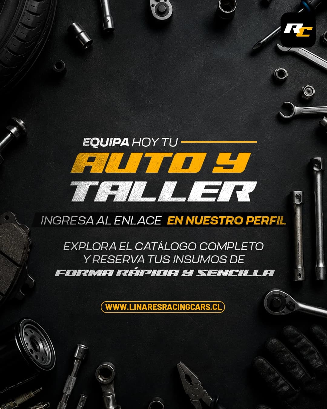 Carrusel comercial: llamado a reserva de hora y diagnóstico en taller, trabajo de linares racing cars
