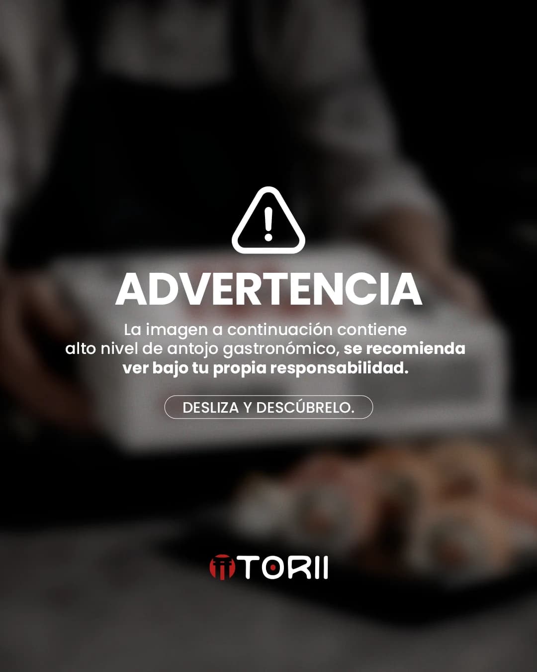 Campaña de prelanzamiento: Primer teaser de expectativa de marca, trabajo de sushi torii