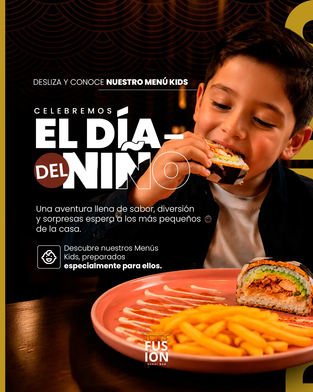 Campaña Menú Kids Fusion Sushi, slide 1