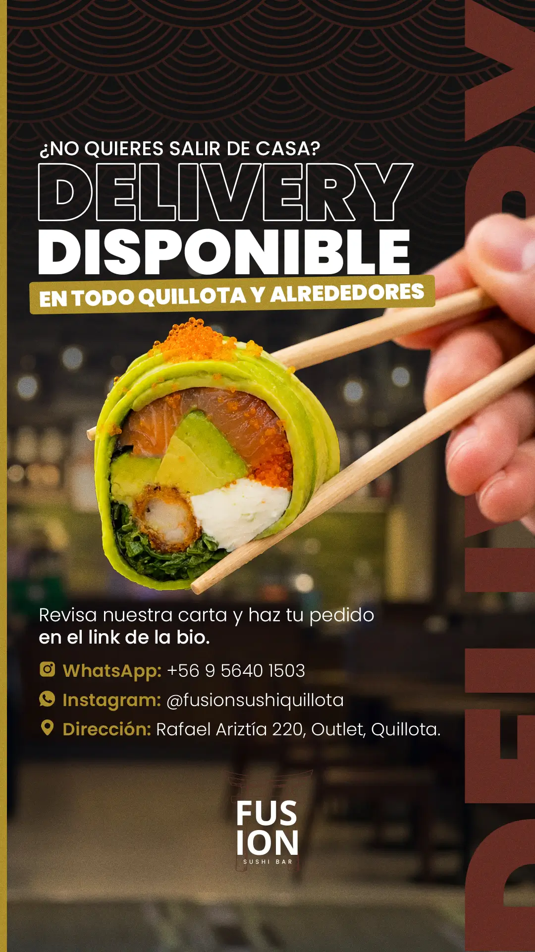 Roll de Fusion Sushi en primer plano
