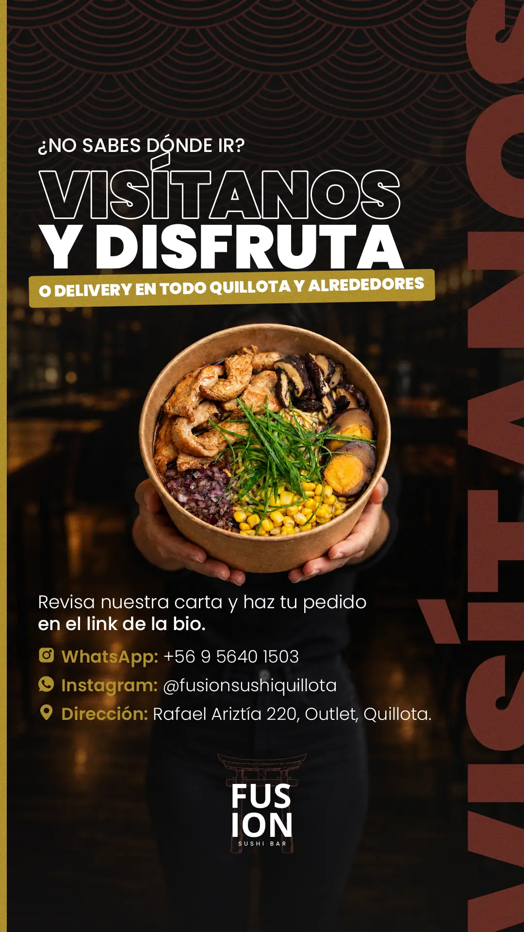 Story de Fusion Sushi: Visítanos
