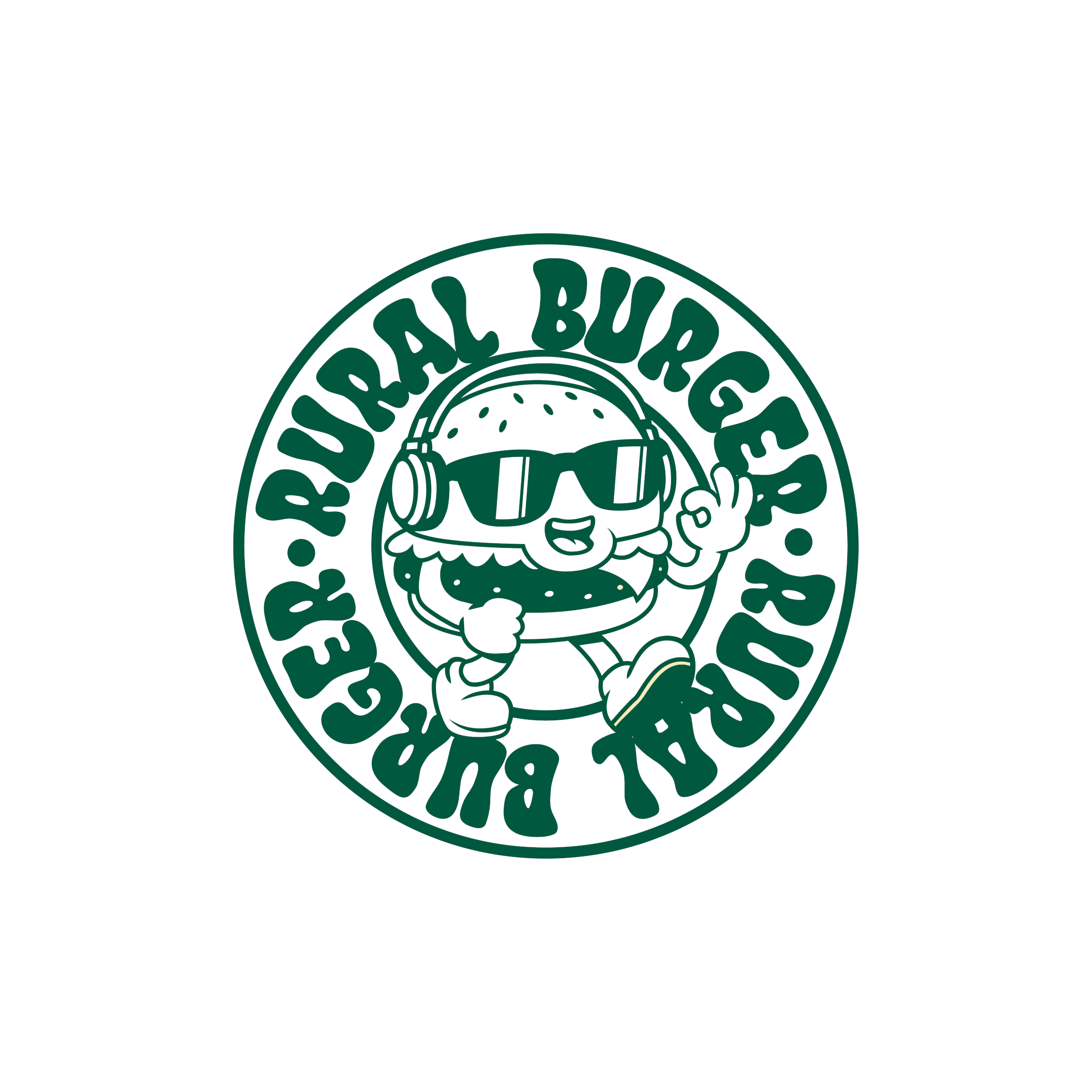 Sello circular de Rural Burger