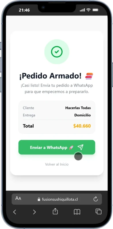 Confirmación de Pedido